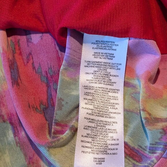 Kasper Abstract Pink and Purple Sleeveless Blouse - Picture 7 of 7